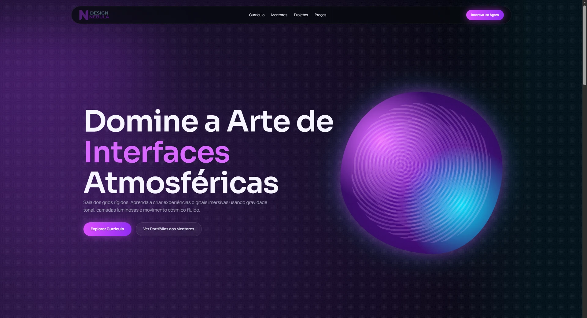 Landing Page Digital Nebula